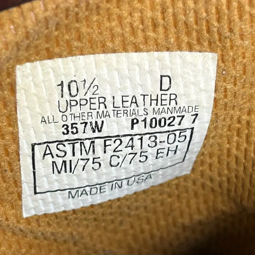 Hall's Mens 10.5 D 10” Waterproof Goretex Steel Toe Lineman Boots USA Made